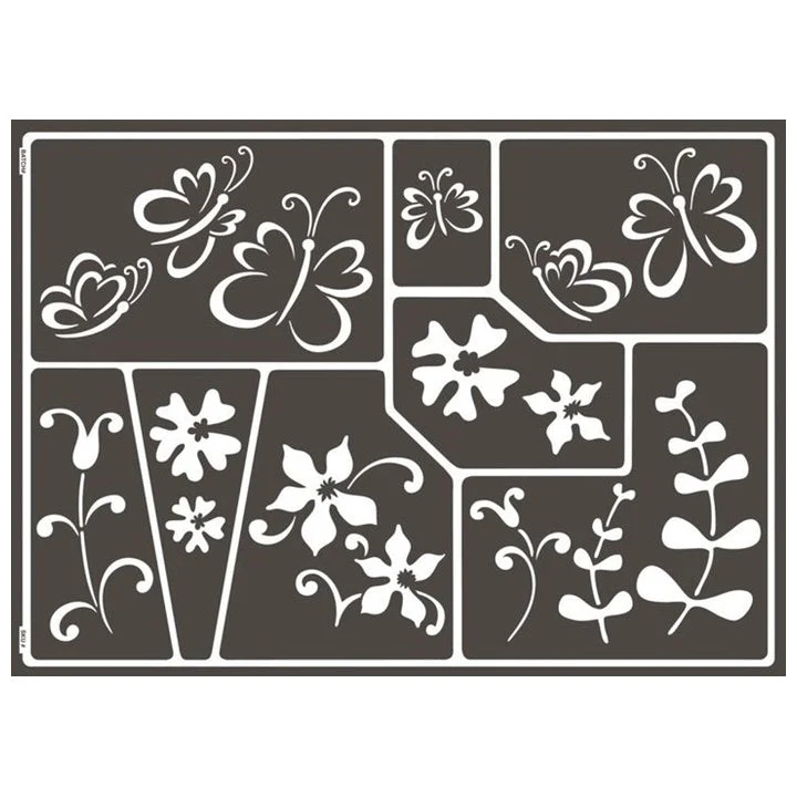 Butterfly Meadow Self-Adhesive Stencil A3