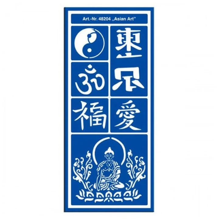 Asian Art Self-Adhesive Stencil 12.5 x 28.5 cm