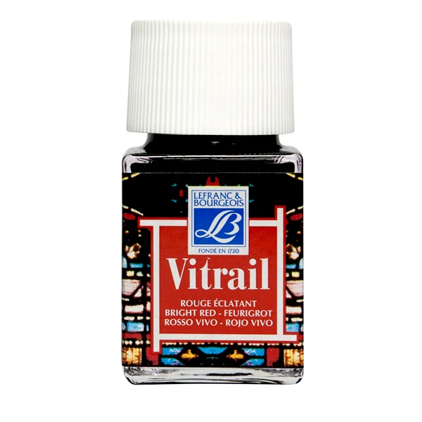 Lefranc & Bourgeois - 50ml Bright Red - L&B Vitrail Glass & Tile Paint