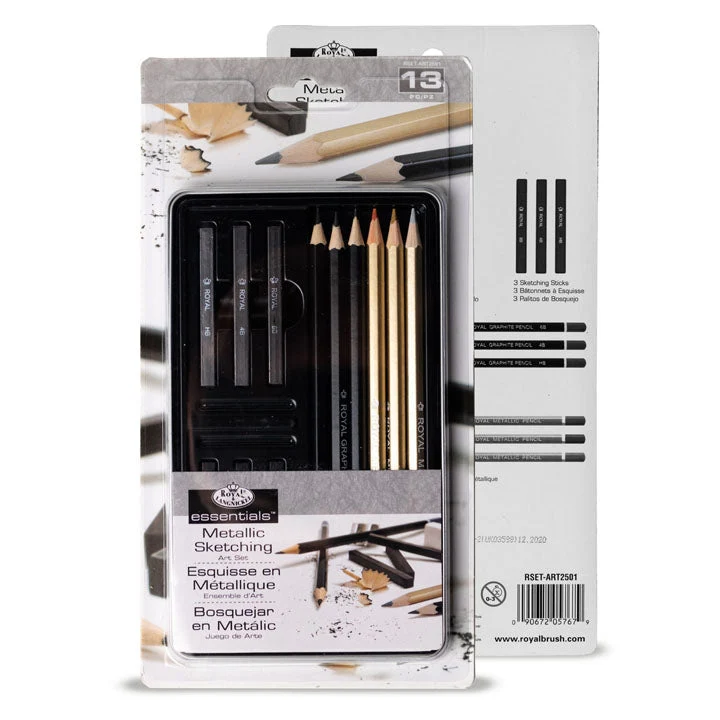 Royal &amp; Langnickel Essentials Metallic 13-Piece Sketching Set