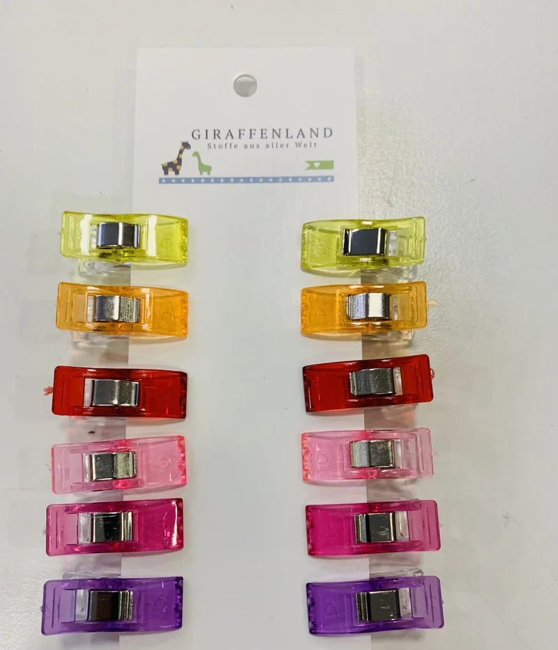 Giraffenland Stoffklammern 12 Stk. bunt (Farben variieren)