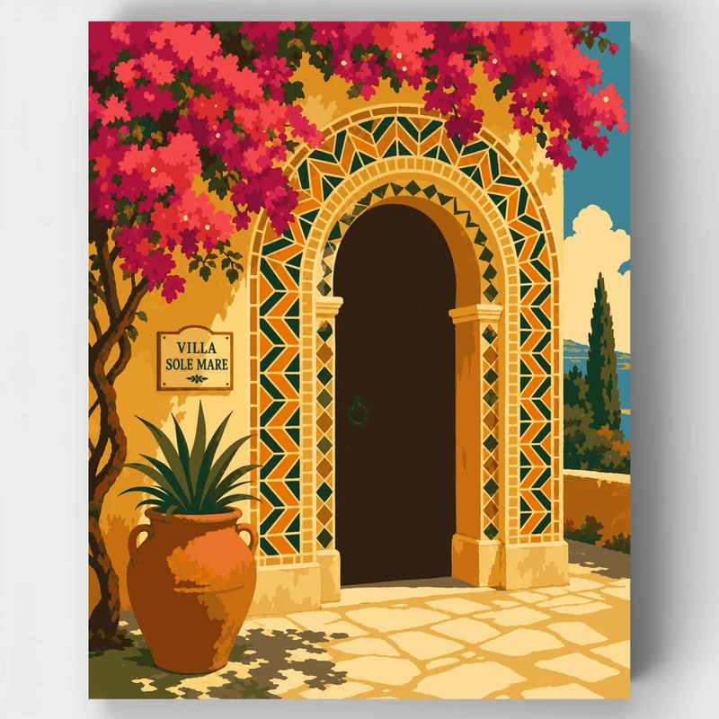 Villa Sole Mare - Paint by Numbers Kit