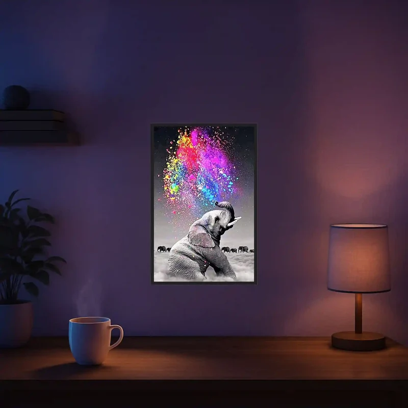 Diamond Painting - Elefant "Farbenspiel"