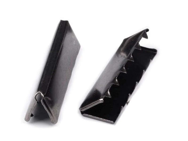 Gurt-Endstück Metall 40 mm schwarz