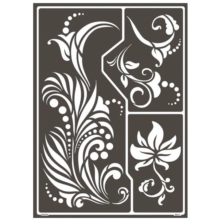 Fantastic Flowers Self-Adhesive Stencil A3