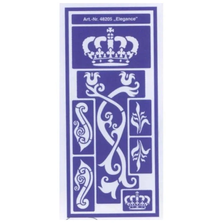 Elegance Self-Adhesive Stencil, 12.5 x 28.5 cm