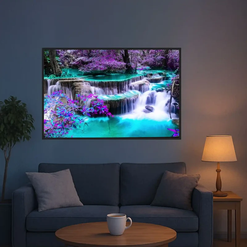 Diamond Painting XXL - Die Ruhe des Wasserfalles