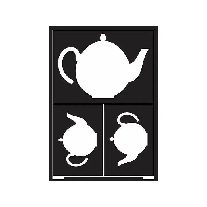 Self-Adhesive Teapot A5 Stencil