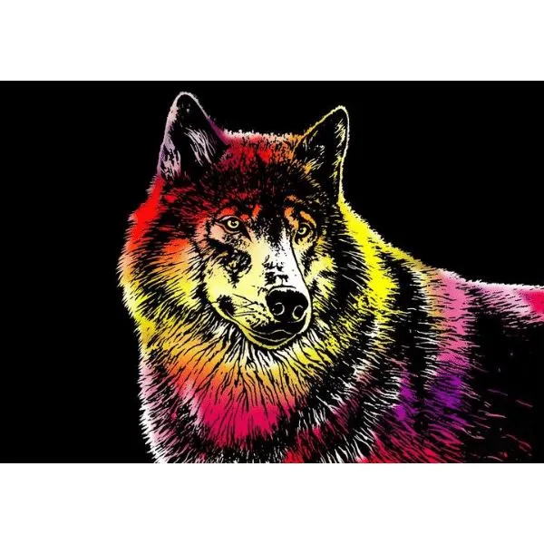 Scratch Painting - XL 4er Set Raubkatzen