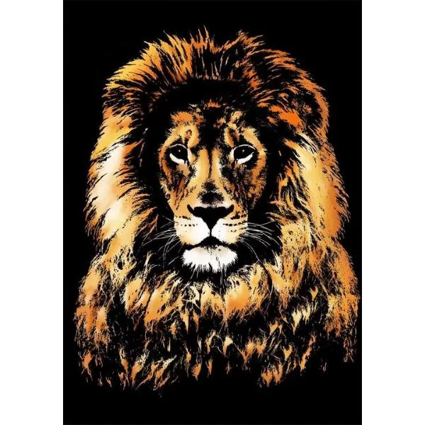 Scratch Painting - XL 4er Set Raubkatzen