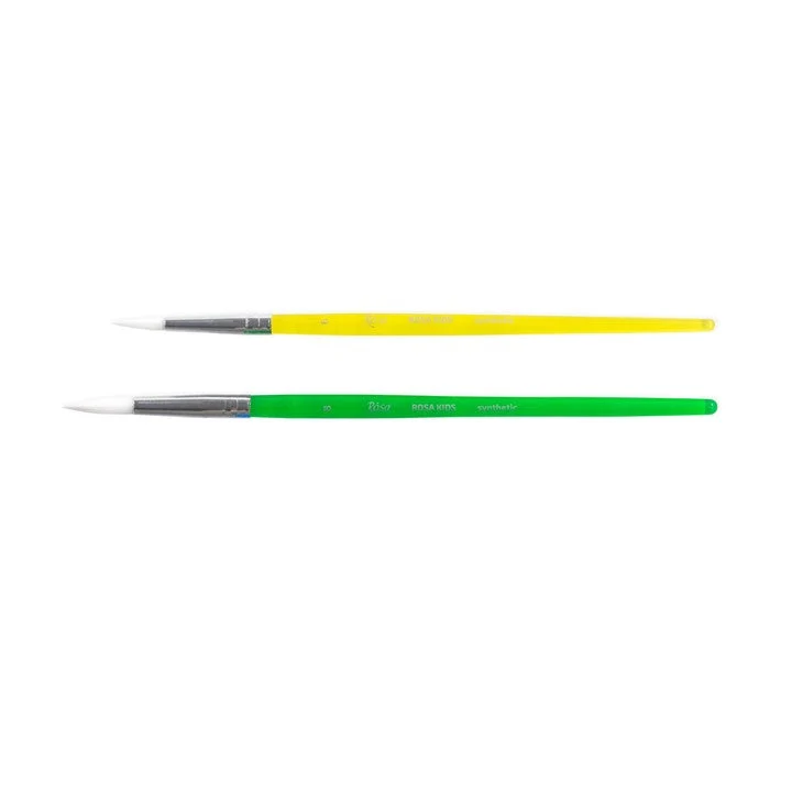 ROSA Kids Set of 2 Synthetic Brushes | Round Brushes No. 6, 8