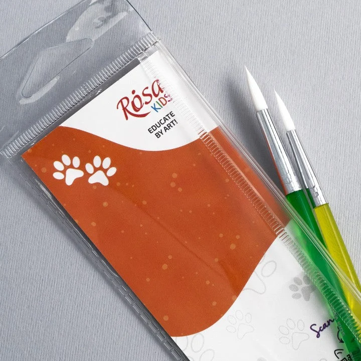 ROSA Kids Set of 2 Synthetic Brushes | Round Brushes No. 6, 8
