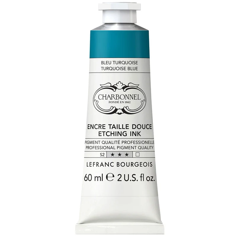 Charbonnel - Etching Ink - 60ml Turquoise Blue (S2)