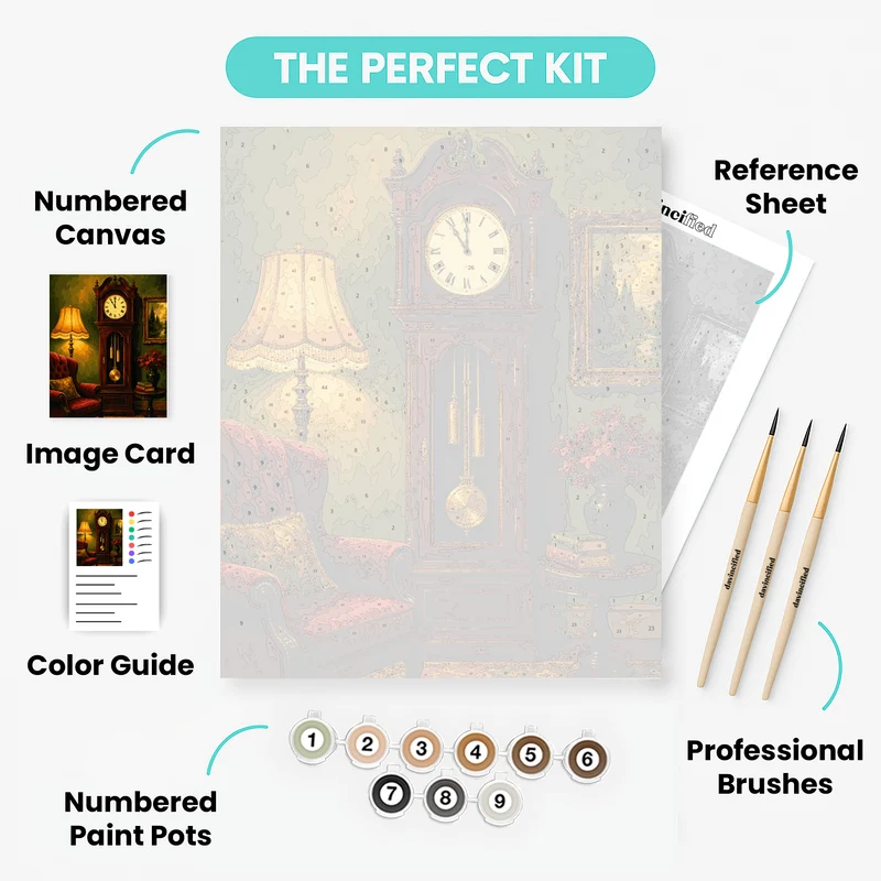 Grandfather Clock Study - Paint by Numbers Kit