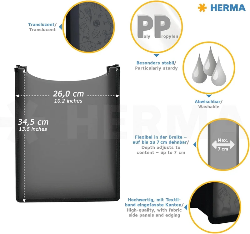 HERMA Heftbox A4 Flexi blau - flexibel bis 7cm