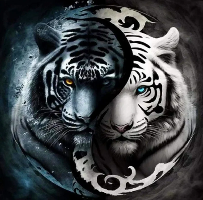 Diamond Painting - Tiger "Ying und Yang"