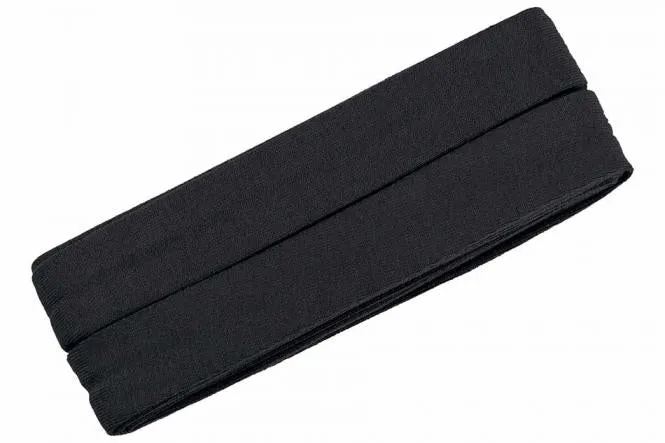 Jersey-Schrägband Viskose 3 Meter grau dunkelgrau meliert Nr. 068