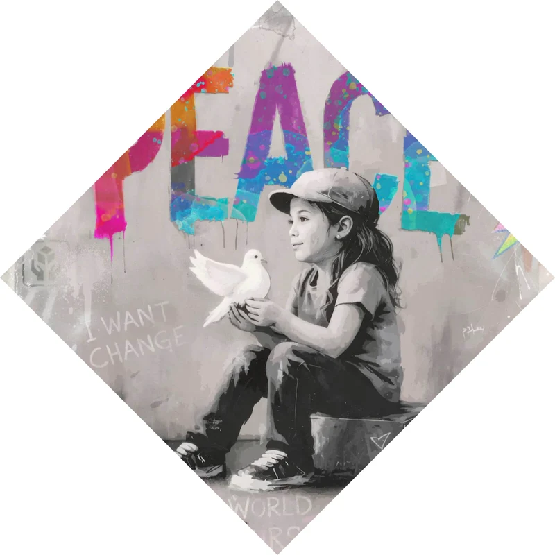 Poster The World is ours Peace Raute
