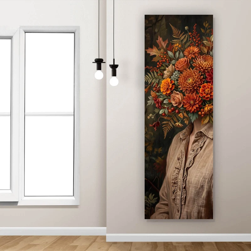 Aluminiumbild gebürstet Beeindruckendes Blumenarrangement Porträt Panorama Hoch