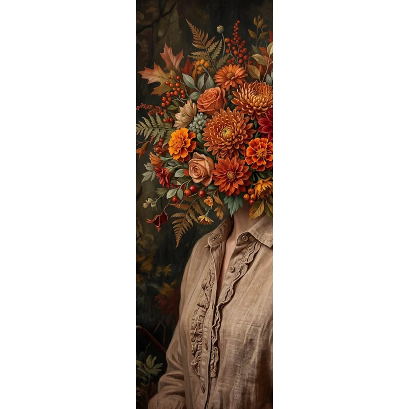 Leinwandbild Beeindruckendes Blumenarrangement Porträt Panorama Hoch