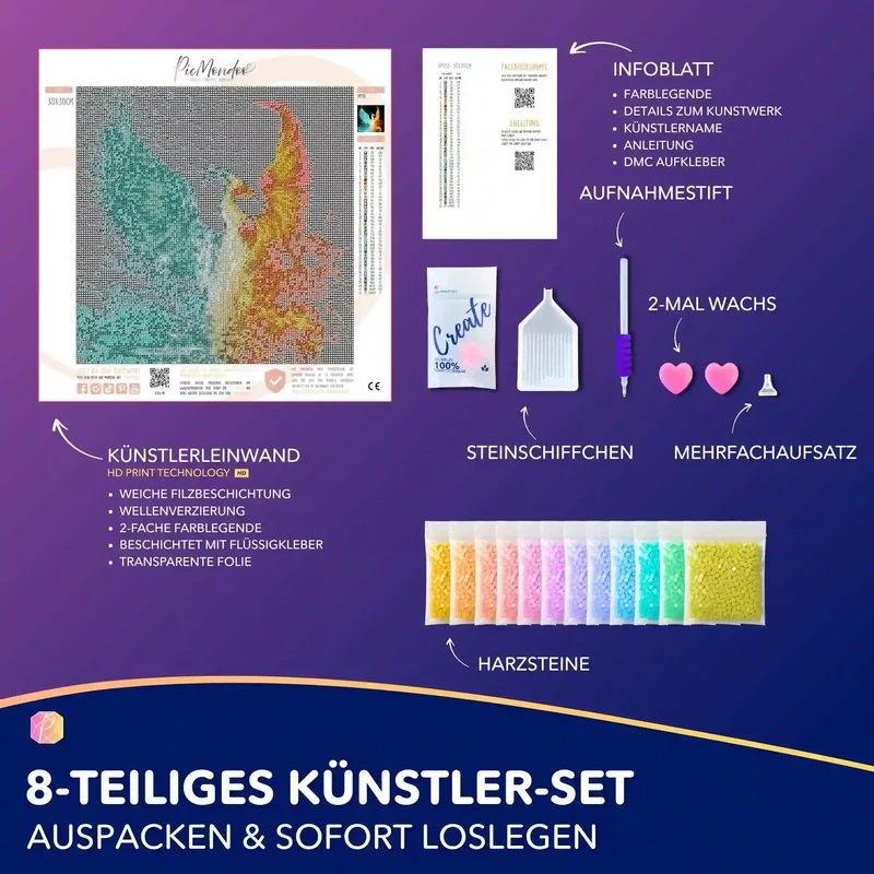 Diamond Painting - Phönix der Elemente