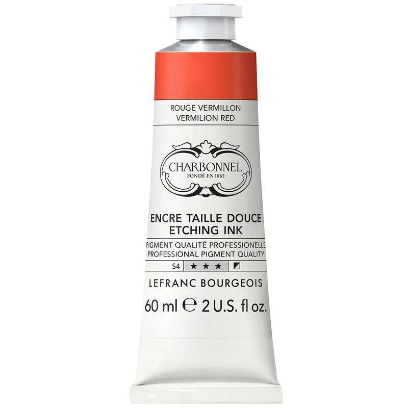 Charbonnel - Etching Ink - 60ml Vermillion Red (S4)