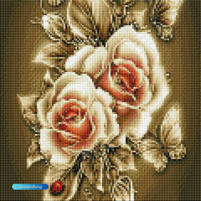 Diamond Painting - Goldene Rosen