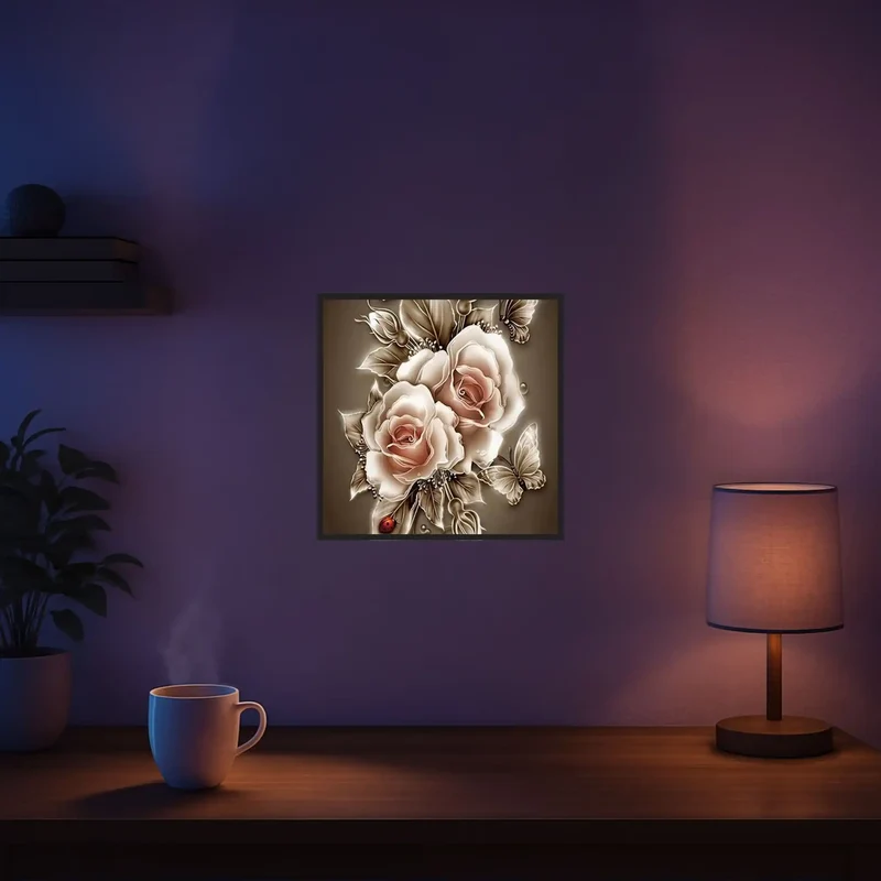 Diamond Painting - Goldene Rosen