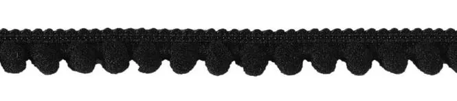 Bommelborte 12mm schwarz