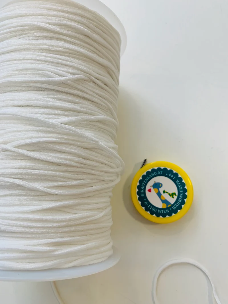 Prym Gummikordel soft 2-3mm weiß 250m Rolle