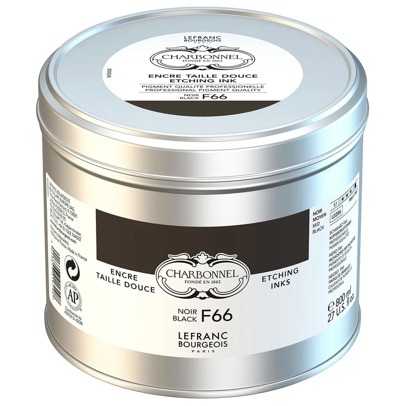 Charbonnel - Etching Ink - 800ml Black F66 (S1)