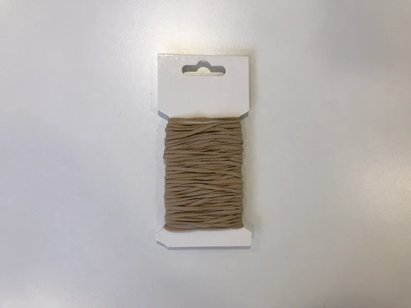 Gummikordel soft cord 2mm beige 10m