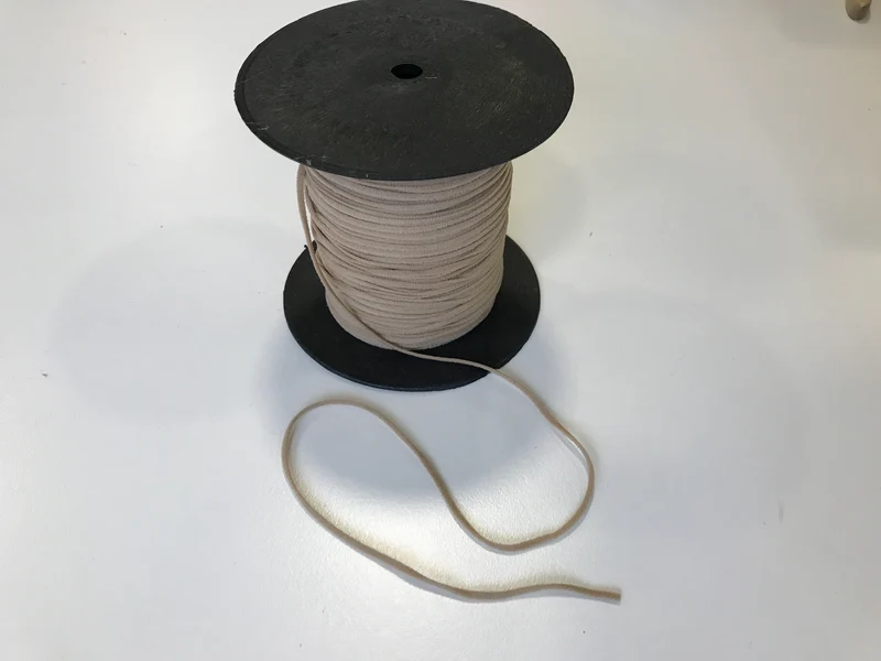 Gummikordel soft cord 2mm beige 10m