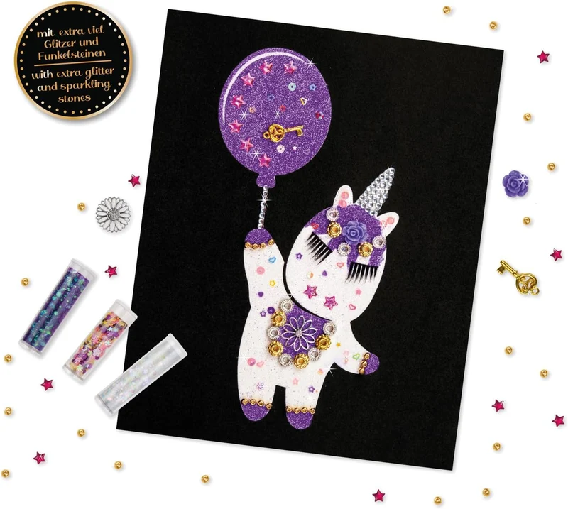 LENA Sparkle Art Unicorn Glitzerset