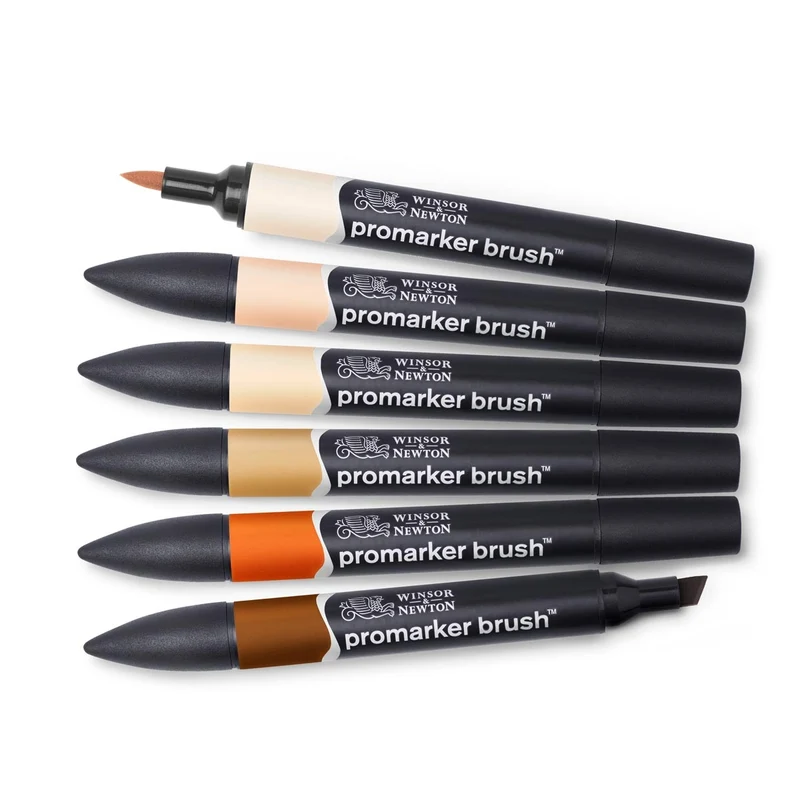 Winsor and Newton - Promarker Brush 6 Set SKIN TONES