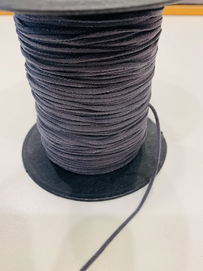 Gummikordel soft cord 2mm grau