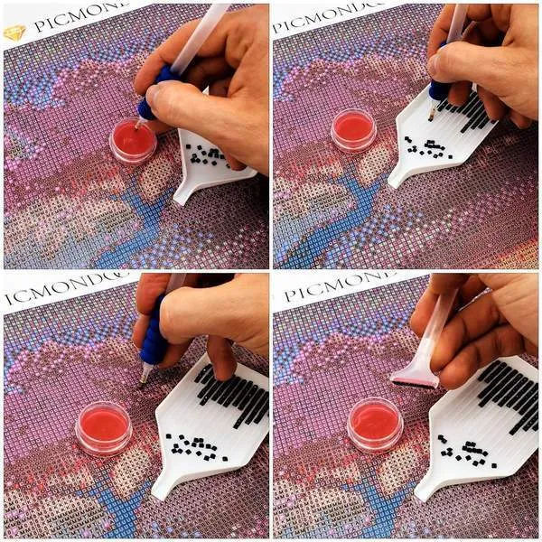 Diamond Painting Schlüsselanhänger - Herzen