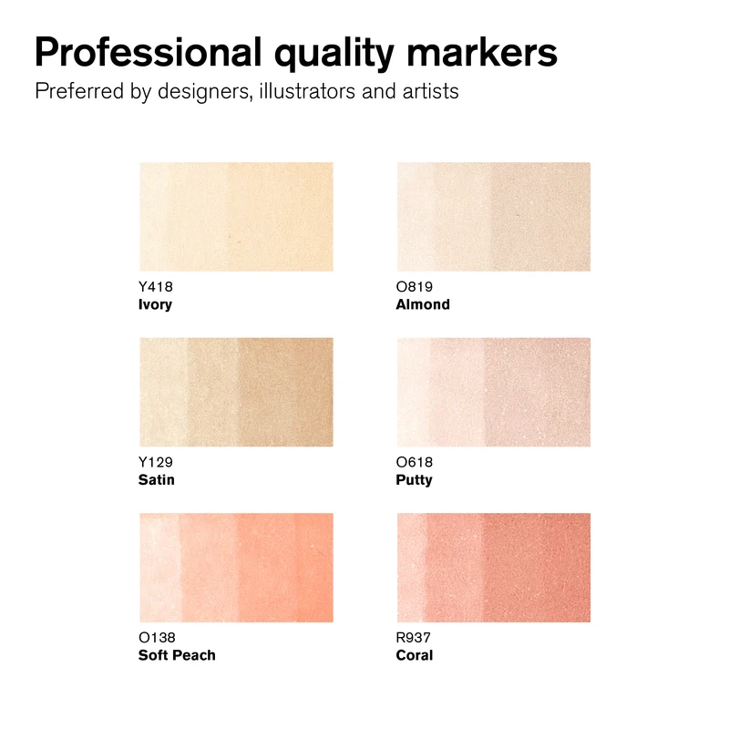 Winsor and Newton - PROMARKER 6 Set SKIN TONES SET 1