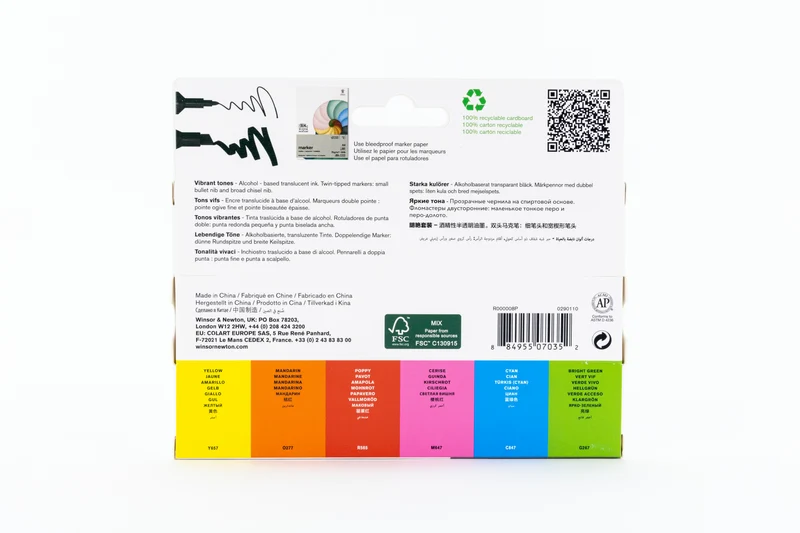 Winsor and Newton - PROMARKER 6 Set VIBRANT TONES