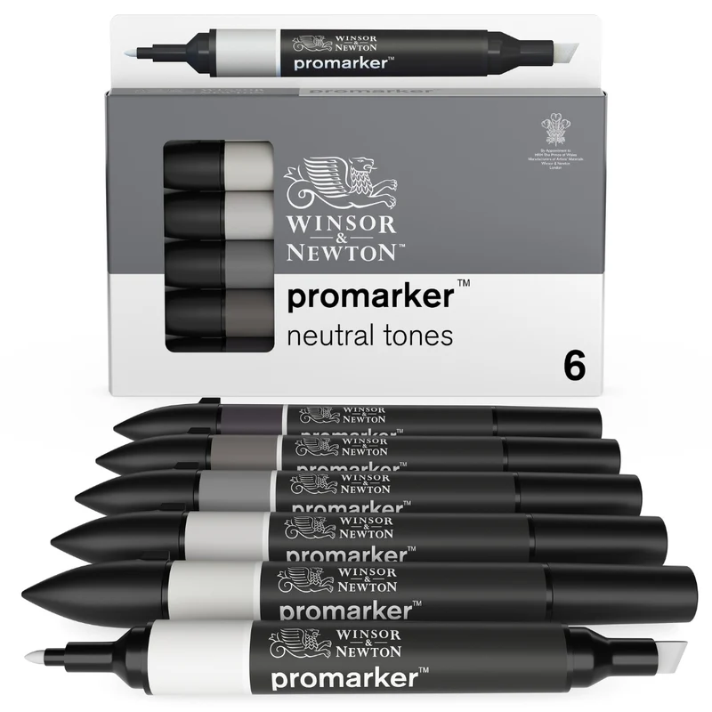 Winsor and Newton - PROMARKER 6 Set NEUTRAL TONES