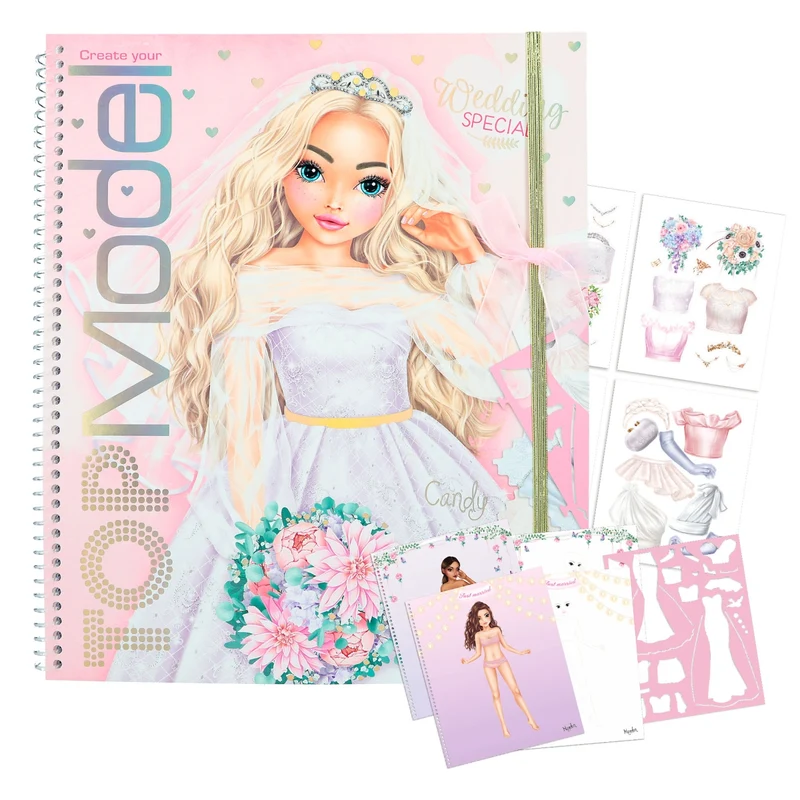 TOPModel Wedding Special Malbuch - Hochzeitsdesigns