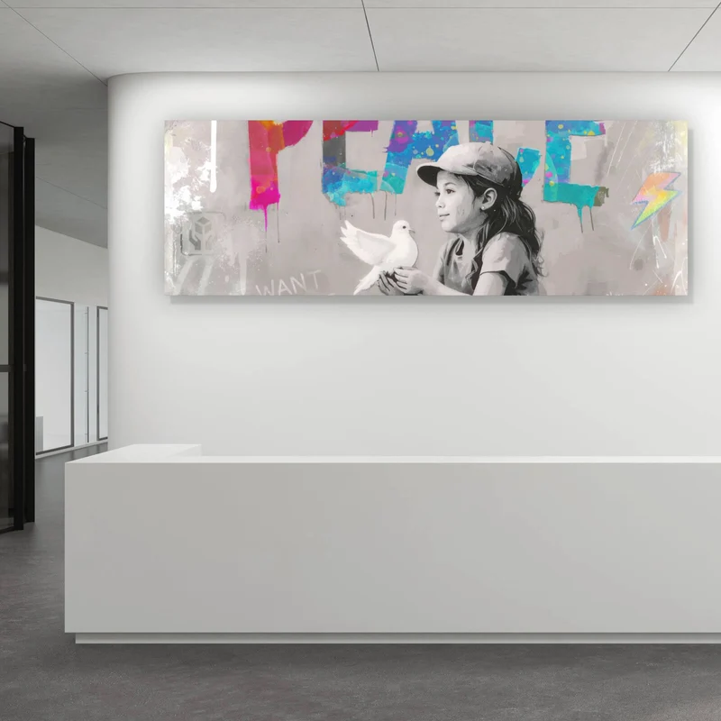 Leinwandbild The World is ours Peace Panorama