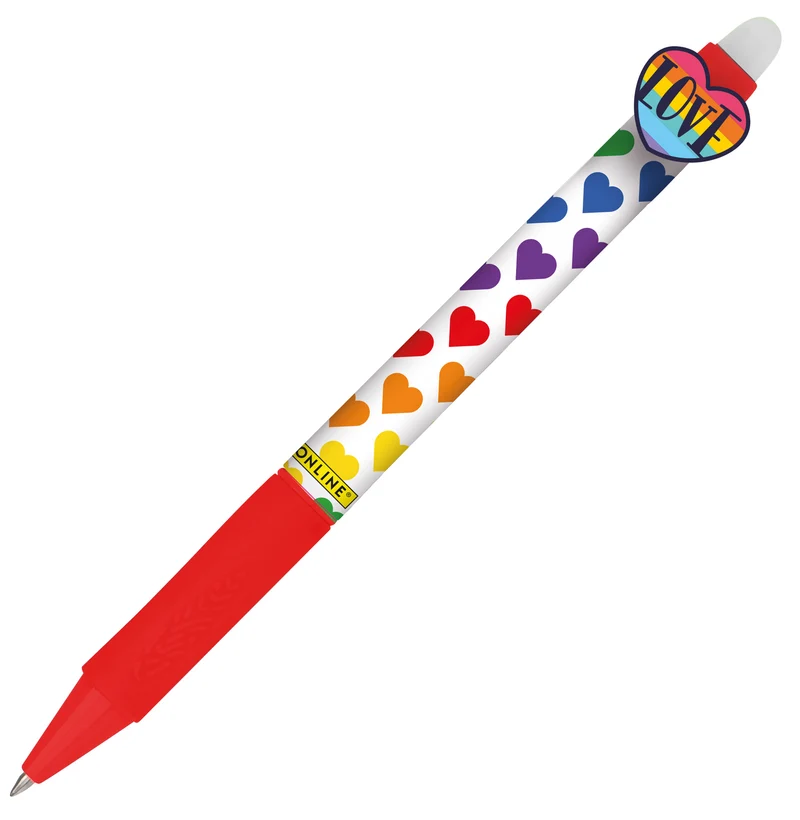 ONLINE Tintenroller Colored Heart - radierbar, blau, 0,7mm