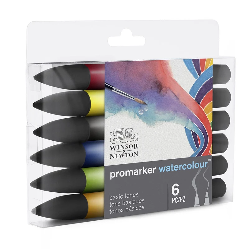 Winsor and Newton - Promarker Watercolour 6 Set - Basic Tones