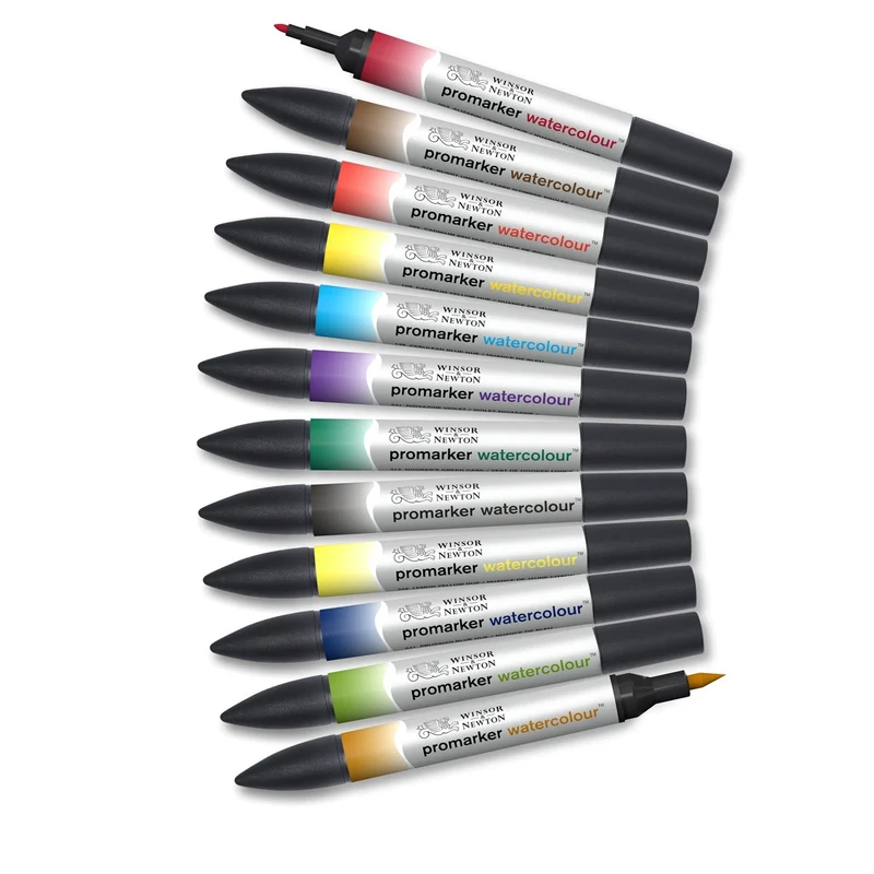 Winsor and Newton - Promarker Watercolour 12 Set Basic Tones