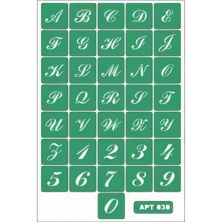 Alphabet Self-Adhesive Stencil 30 x 19.5 cm