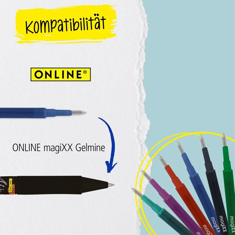 ONLINE Tintenroller Magixx Fun Peace Sign - radierbar, blau