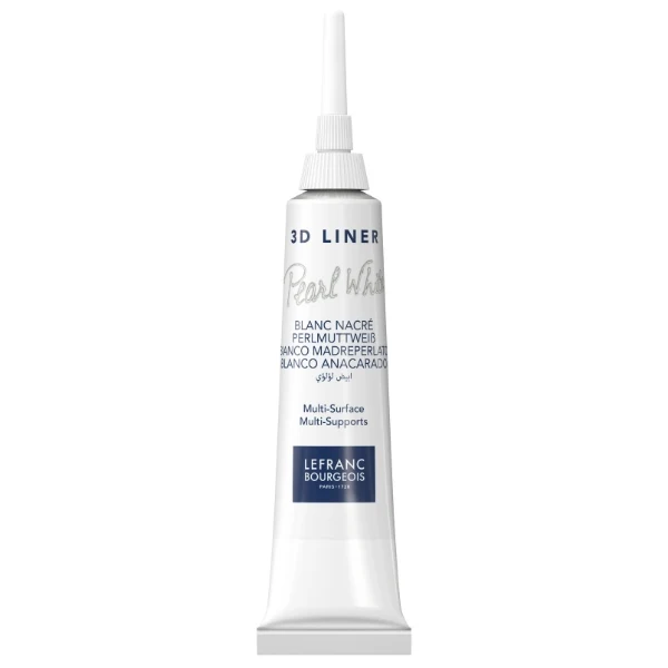 Lefranc & Bourgeois - 20ml Pearl White Lead - Vitrail Glass & Tile Paint Outliner