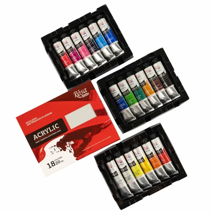 ROSA STUDIO Acrylic Paint Set | 18x20 ml