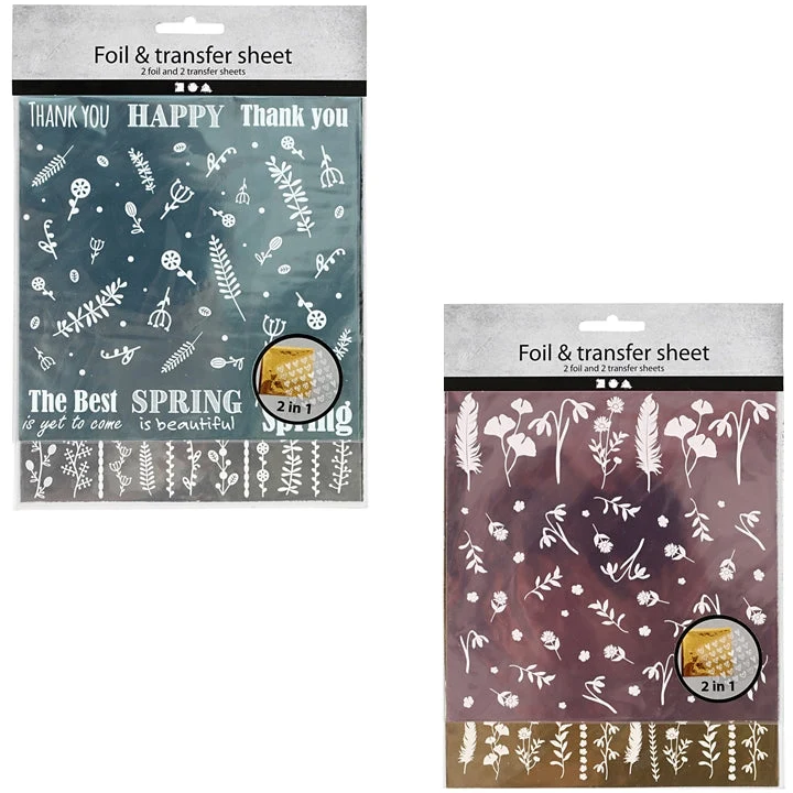 Decorative and Metallic Transfer Foils 2-in-1